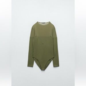 Zara Seamless Tulle Bodysuit